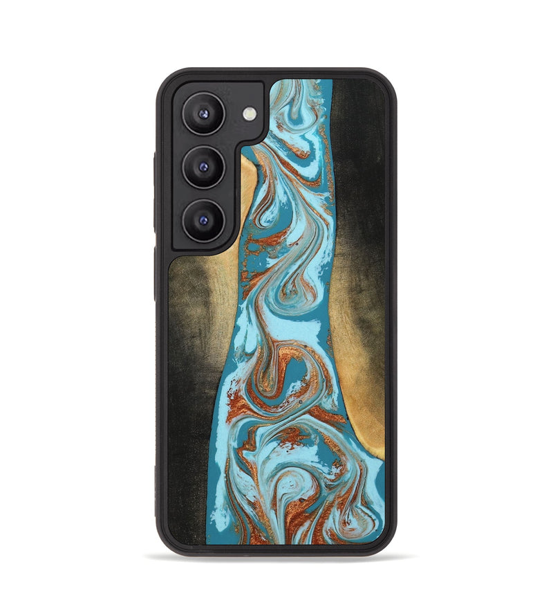 Galaxy S23 Wood Phone Case - Tariq (Teal & Gold, 798191)