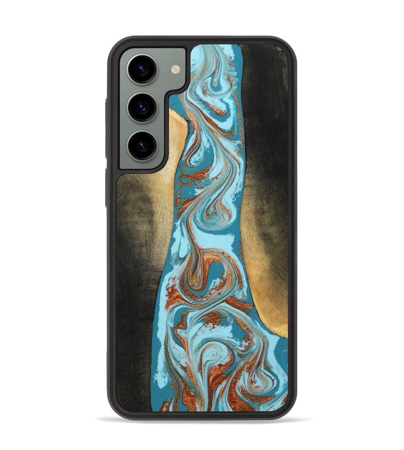 Galaxy S23 Plus Wood Phone Case - Tariq (Teal & Gold, 798191)