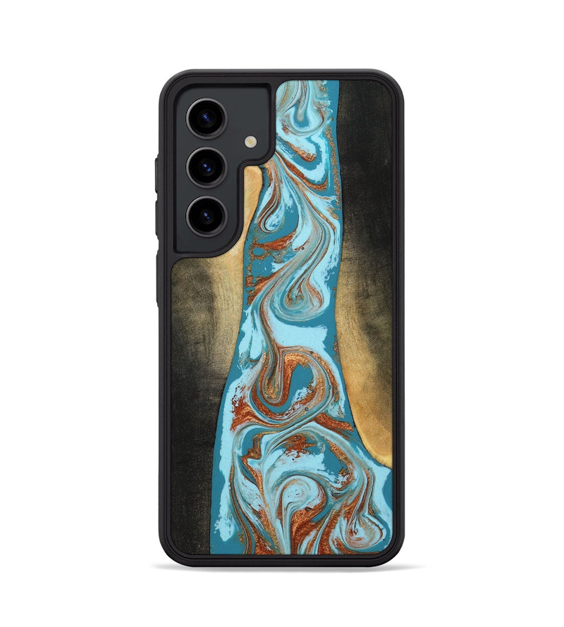 Galaxy S24 Wood Phone Case - Tariq (Teal & Gold, 798191)