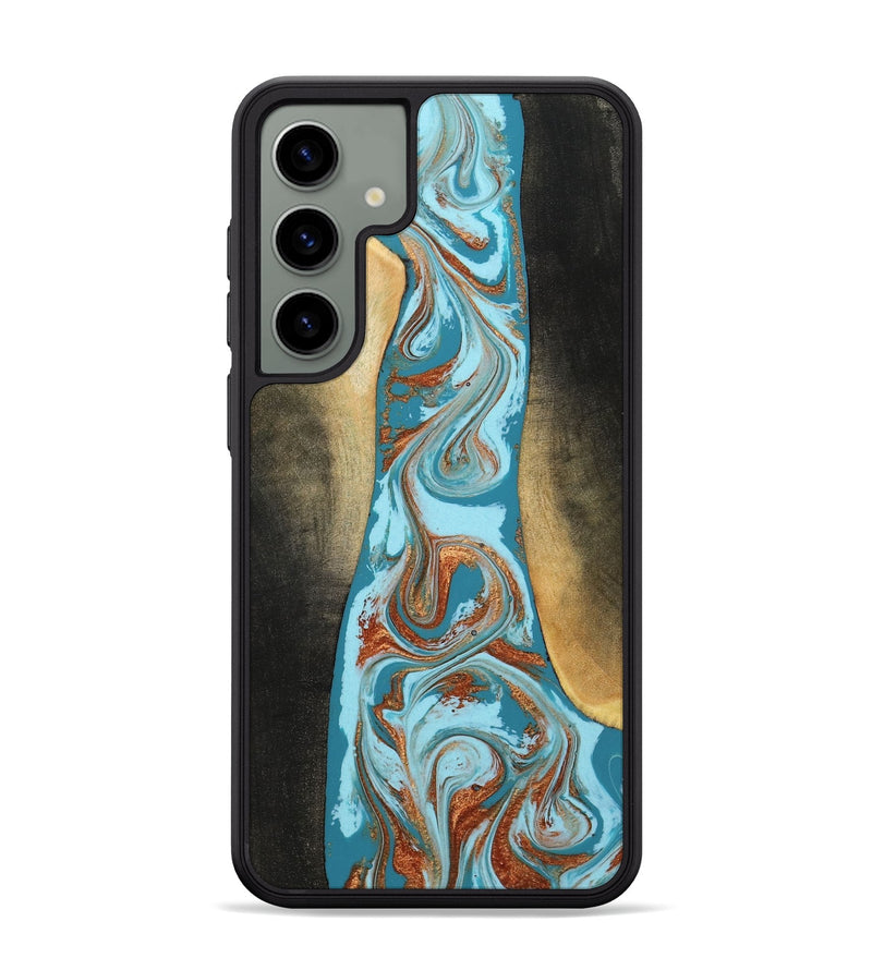 Galaxy S24 Plus Wood Phone Case - Tariq (Teal & Gold, 798191)