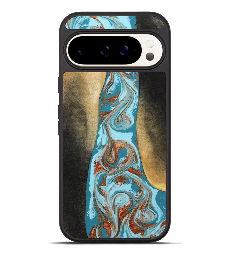 Pixel 9 Pro XL Wood Phone Case - Tariq (Teal & Gold, 798191)