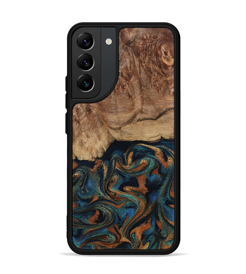 Galaxy S22 Plus Wood Phone Case - Lyndsey (Teal & Gold, 798194)