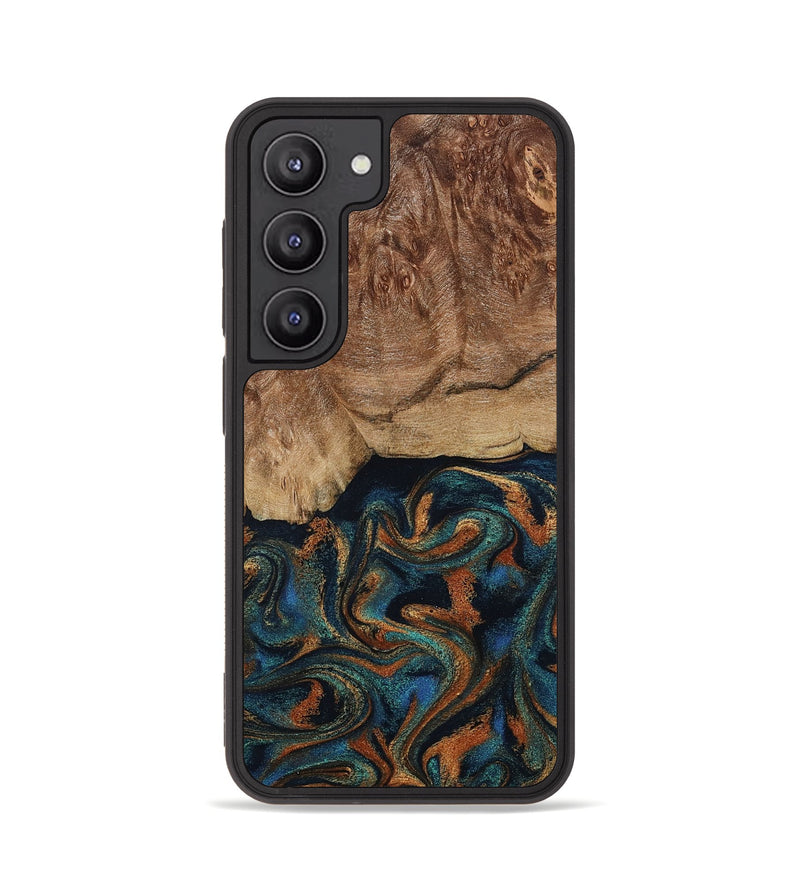 Galaxy S23 Wood Phone Case - Lyndsey (Teal & Gold, 798194)