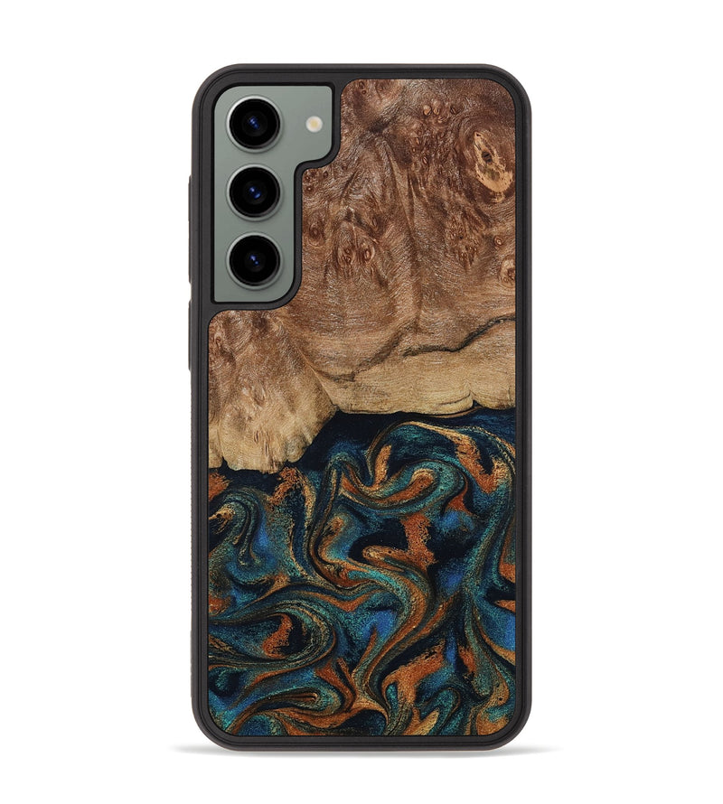 Galaxy S23 Plus Wood Phone Case - Lyndsey (Teal & Gold, 798194)