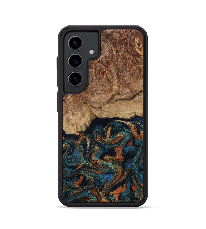 Galaxy S24 Wood Phone Case - Lyndsey (Teal & Gold, 798194)