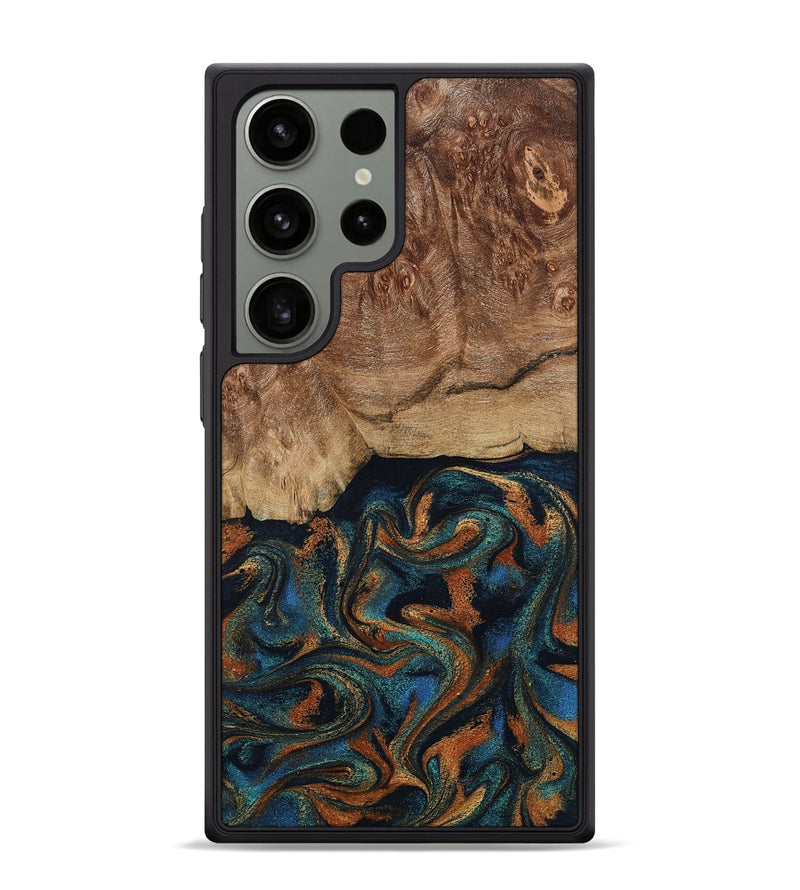 Galaxy S24 Ultra Wood Phone Case - Lyndsey (Teal & Gold, 798194)