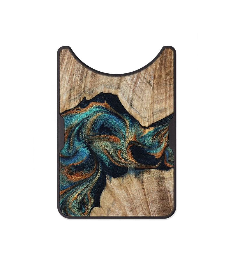 Alloy Wood Wallet - Hiram (Teal & Gold, 798195)