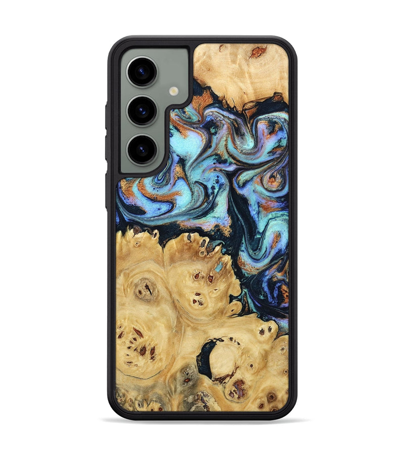 Galaxy S24 Plus Wood Phone Case - Damien (Teal & Gold, 798196)