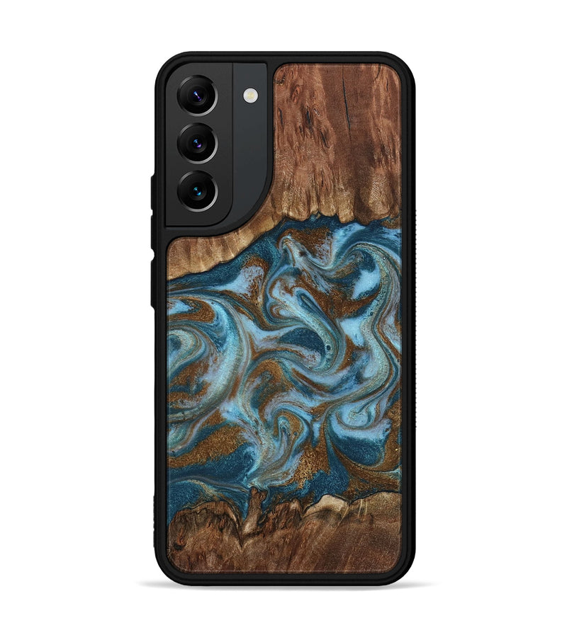 Galaxy S22 Plus Wood Phone Case - Jan (Teal & Gold, 798197)