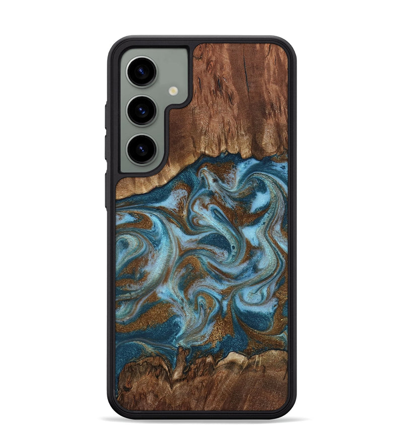 Galaxy S24 Plus Wood Phone Case - Jan (Teal & Gold, 798197)