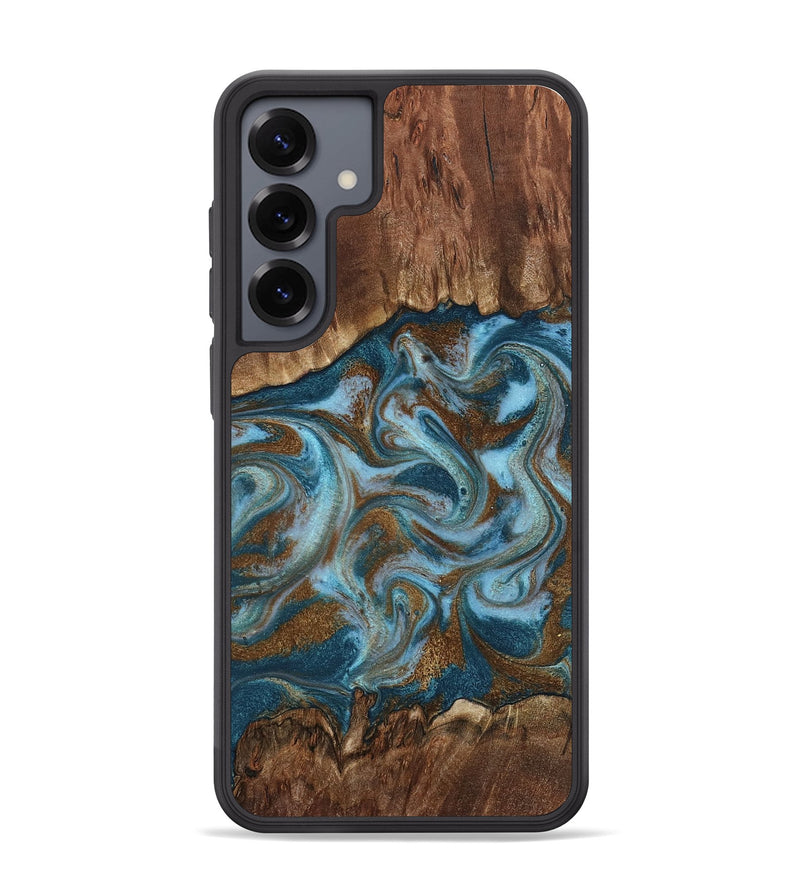 Galaxy S25 Plus Wood Phone Case - Jan (Teal & Gold, 798197)