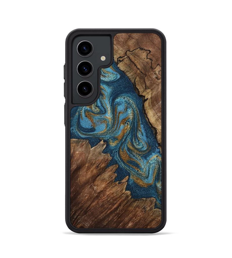 Galaxy S24 Wood Phone Case - Yahya (Teal & Gold, 798198)