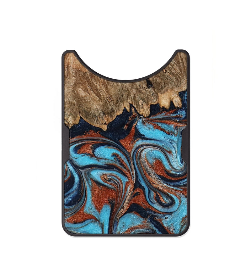 Alloy Wood Wallet - Landyn (Teal & Gold, 798200)