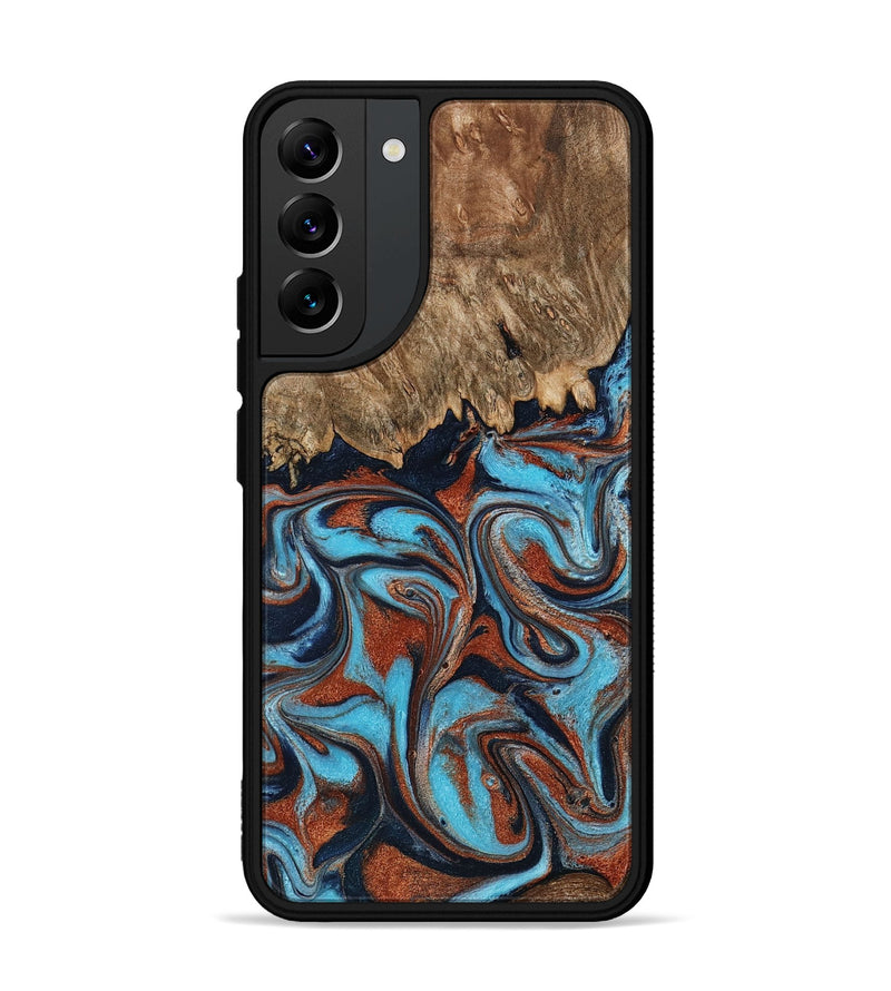 Galaxy S22 Plus Wood Phone Case - Landyn (Teal & Gold, 798200)