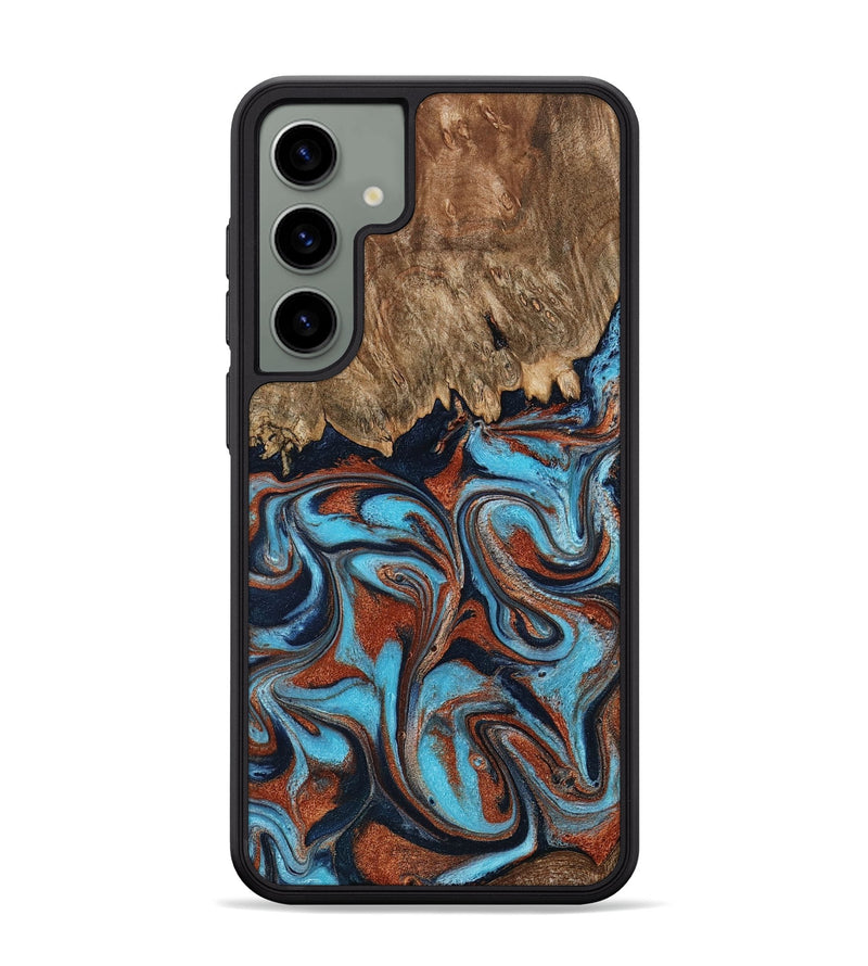 Galaxy S24 Plus Wood Phone Case - Landyn (Teal & Gold, 798200)