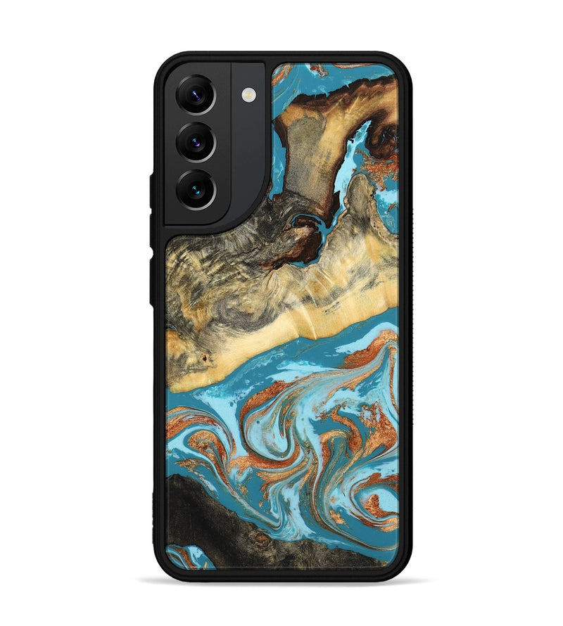 Galaxy S22 Plus Wood Phone Case - Conrad (Teal & Gold, 798201)