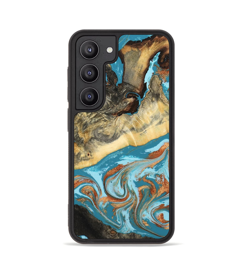 Galaxy S23 Wood Phone Case - Conrad (Teal & Gold, 798201)