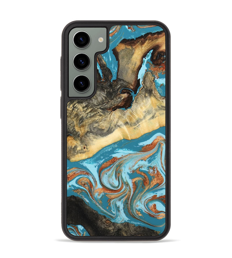 Galaxy S23 Plus Wood Phone Case - Conrad (Teal & Gold, 798201)