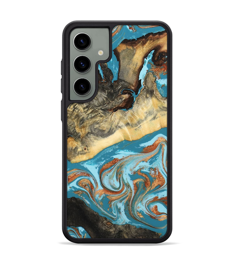 Galaxy S24 Plus Wood Phone Case - Conrad (Teal & Gold, 798201)