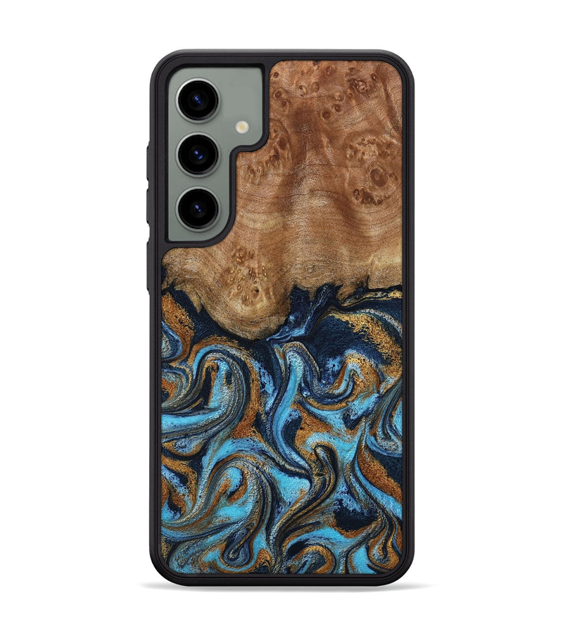 Galaxy S24 Plus Wood Phone Case - Susana (Teal & Gold, 798204)