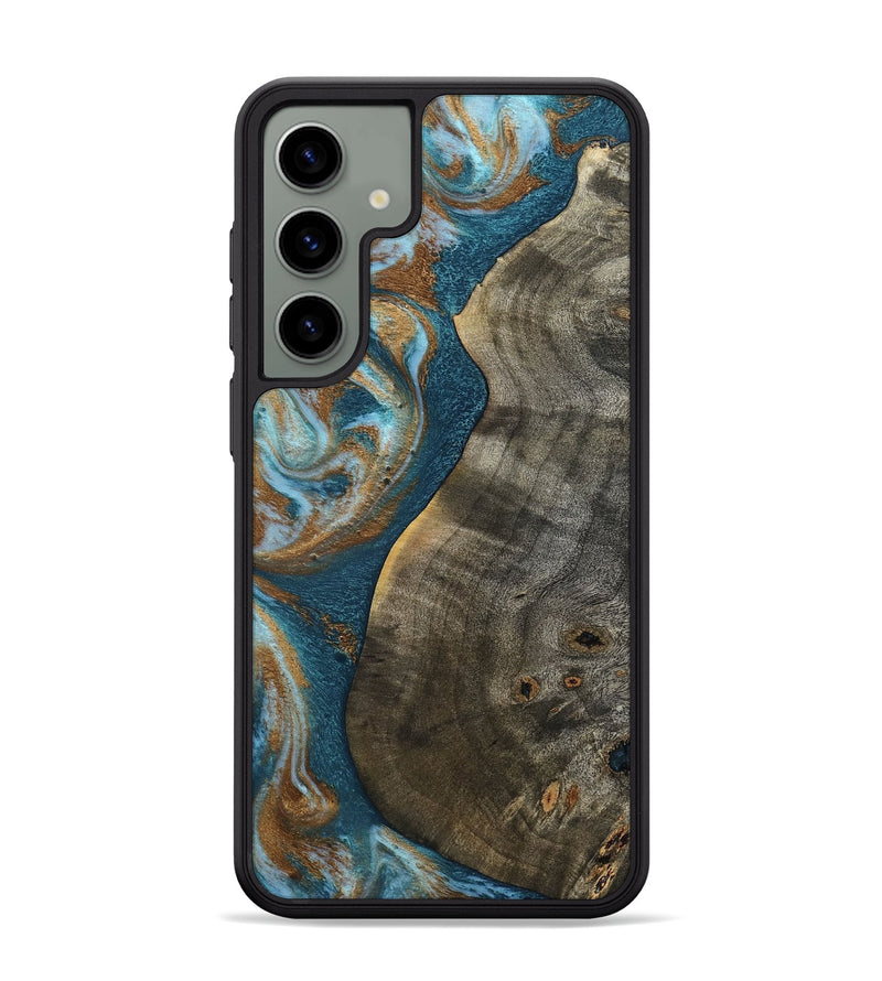 Galaxy S24 Plus Wood Phone Case - Leota (Teal & Gold, 798205)