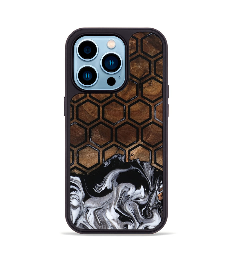 iPhone 14 Pro Wood Phone Case - Garnett (Pattern, 798221)