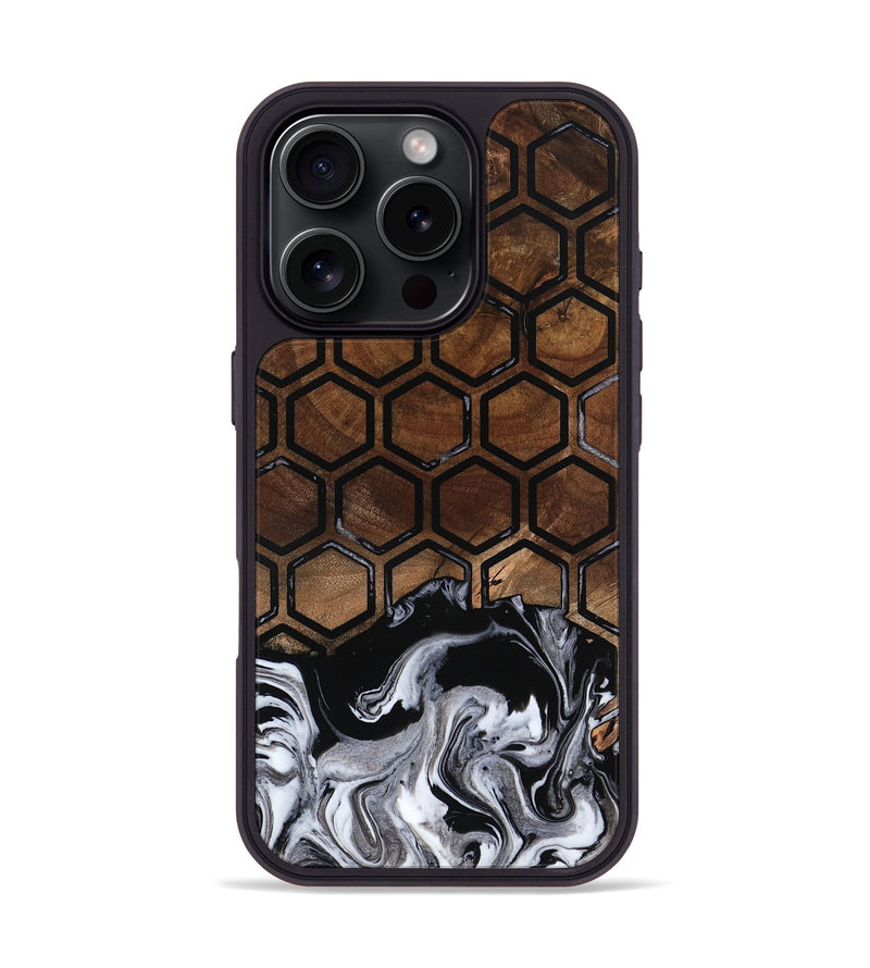 iPhone 16 Pro Wood Phone Case - Garnett (Pattern, 798221)
