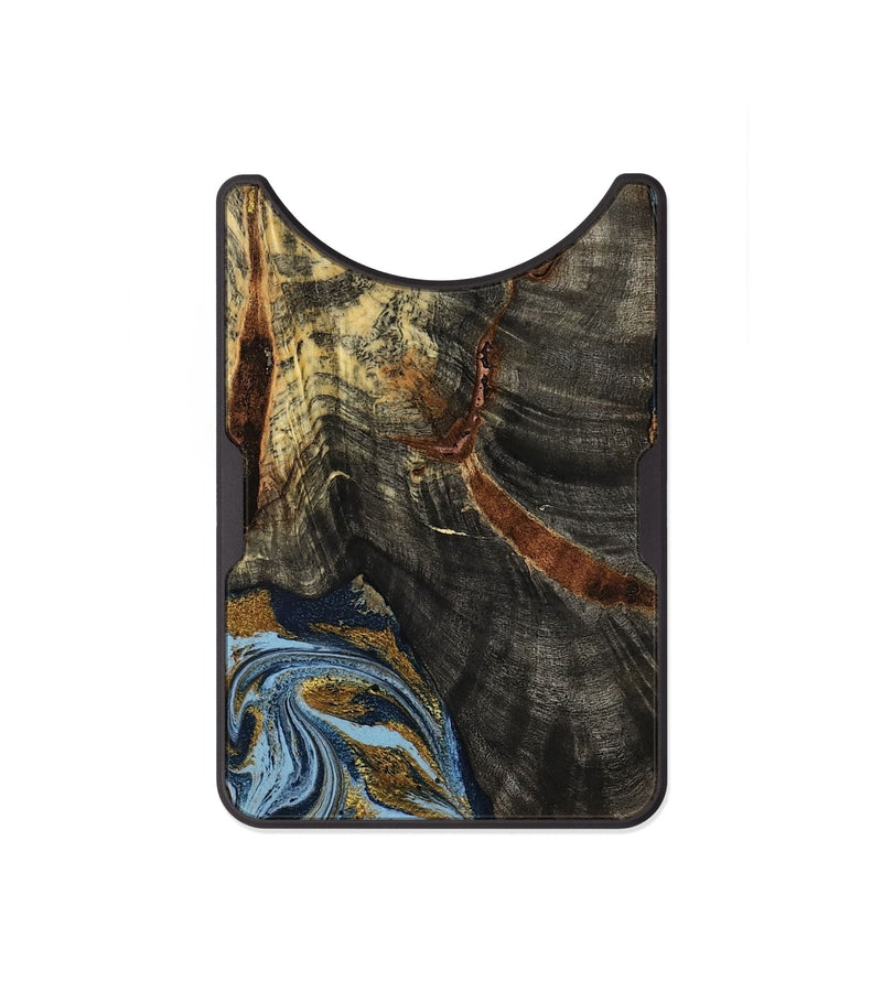 Alloy Wood Wallet - Benita (Teal & Gold, 798226)