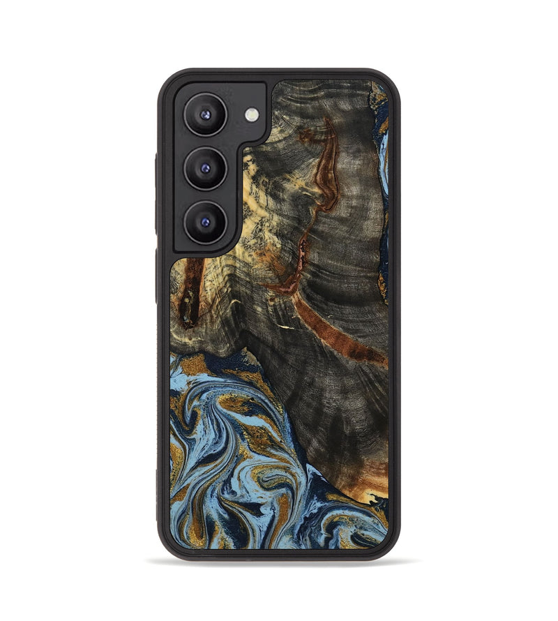 Galaxy S23 Wood Phone Case - Benita (Teal & Gold, 798226)