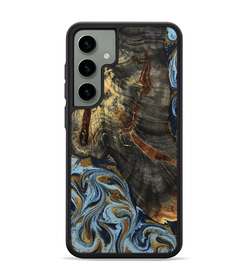 Galaxy S24 Plus Wood Phone Case - Benita (Teal & Gold, 798226)