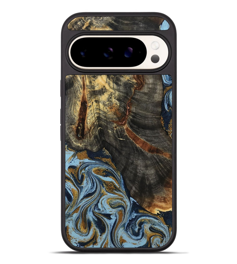 Pixel 9 Pro XL Wood Phone Case - Benita (Teal & Gold, 798226)