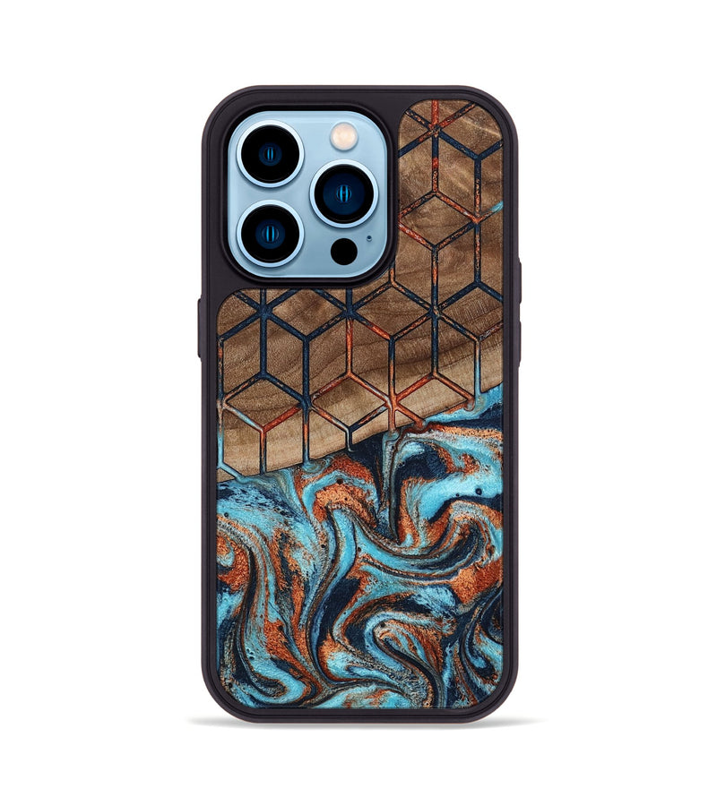 iPhone 14 Pro Wood Phone Case - Rilla (Pattern, 798239)