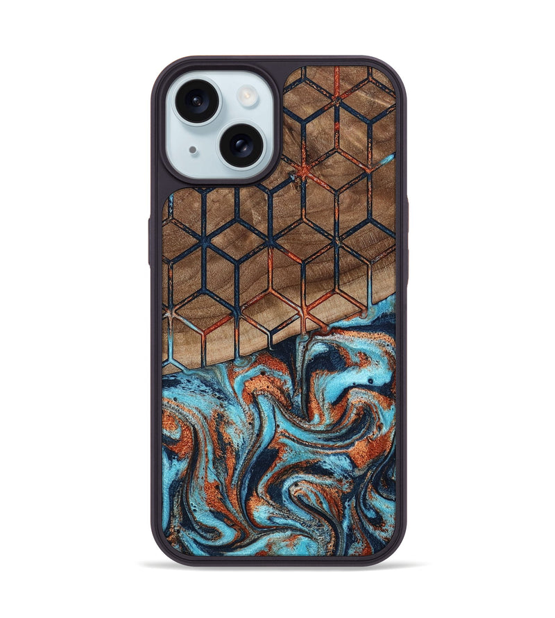 iPhone 15 Wood Phone Case - Rilla (Pattern, 798239)