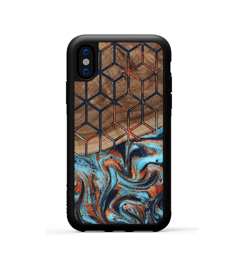 iPhone Xs Wood Phone Case - Rilla (Pattern, 798239)