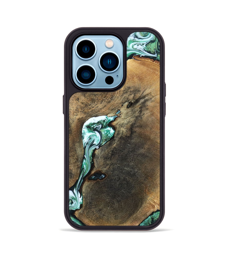 iPhone 14 Pro Wood Phone Case - Sol (Green, 798258)