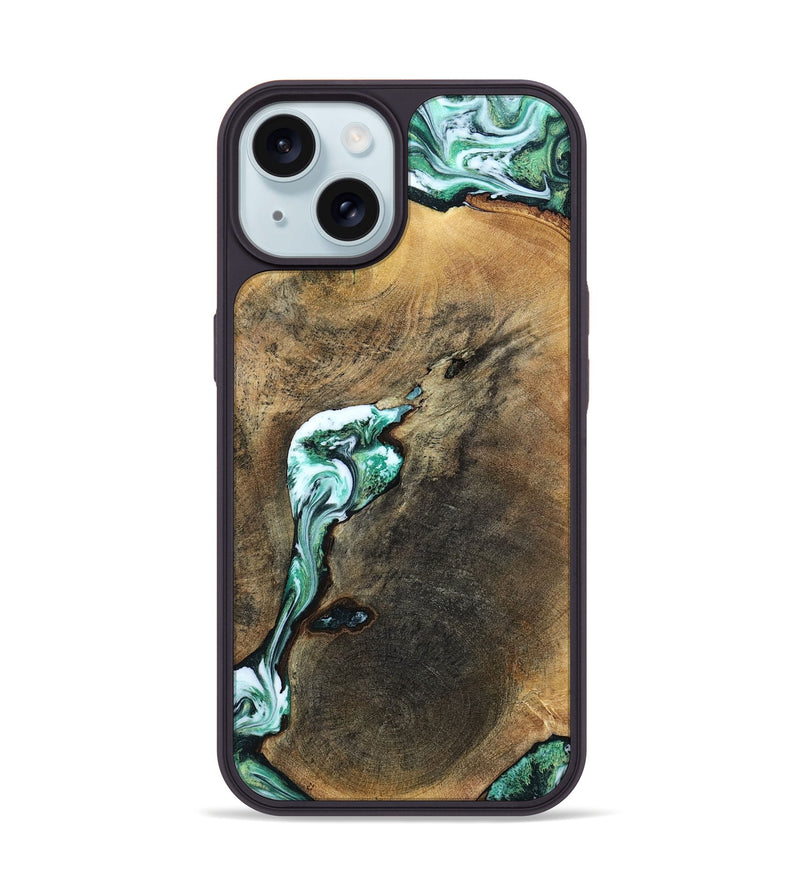iPhone 15 Wood Phone Case - Sol (Green, 798258)