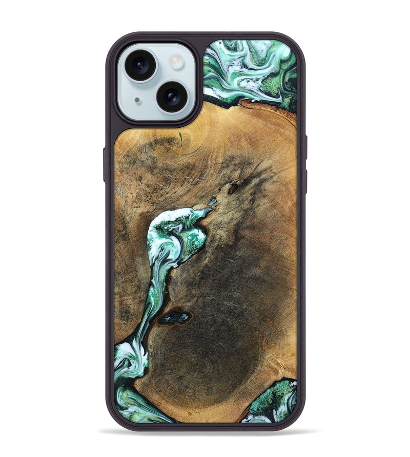 iPhone 15 Plus Wood Phone Case - Sol (Green, 798258)