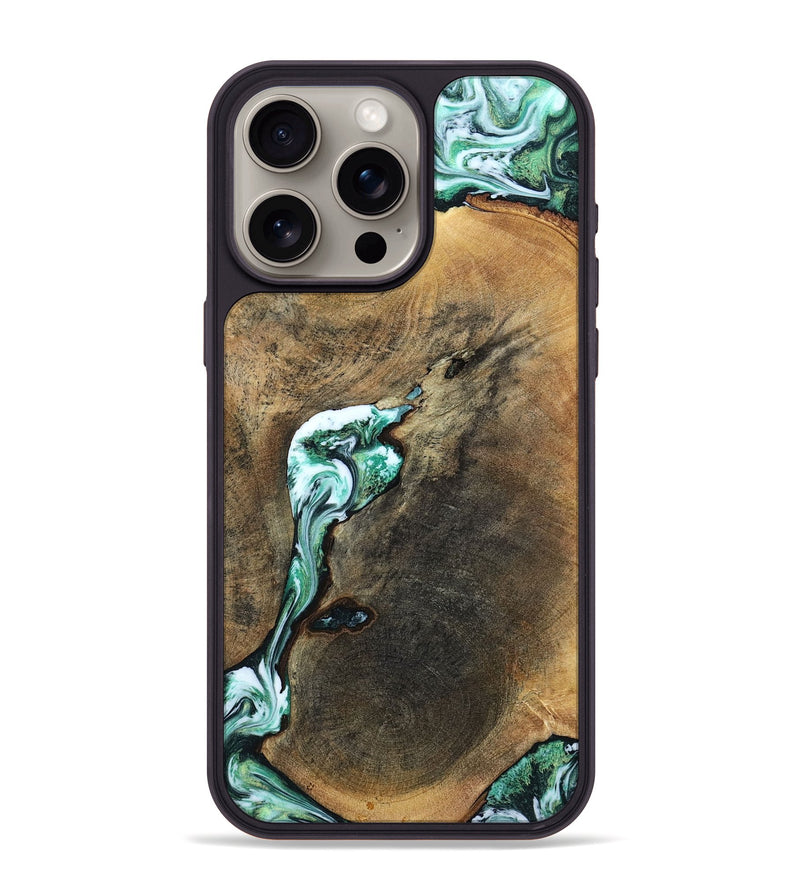 iPhone 15 Pro Max Wood Phone Case - Sol (Green, 798258)