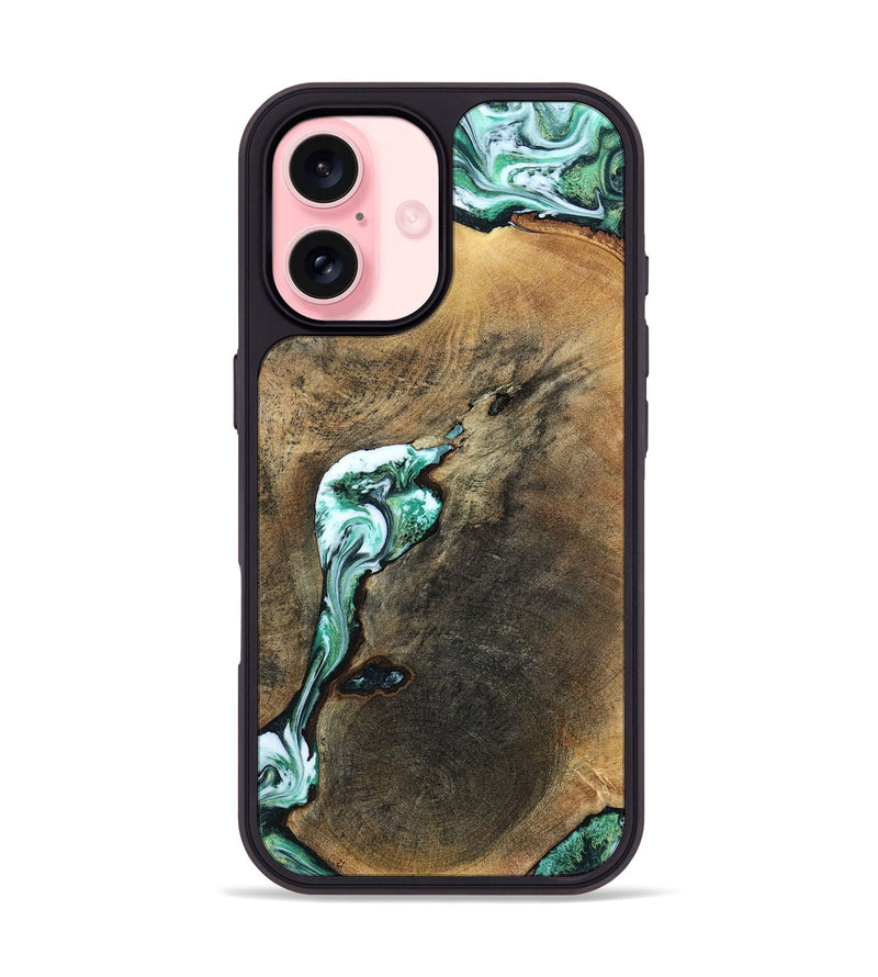 iPhone 16 Wood Phone Case - Sol (Green, 798258)