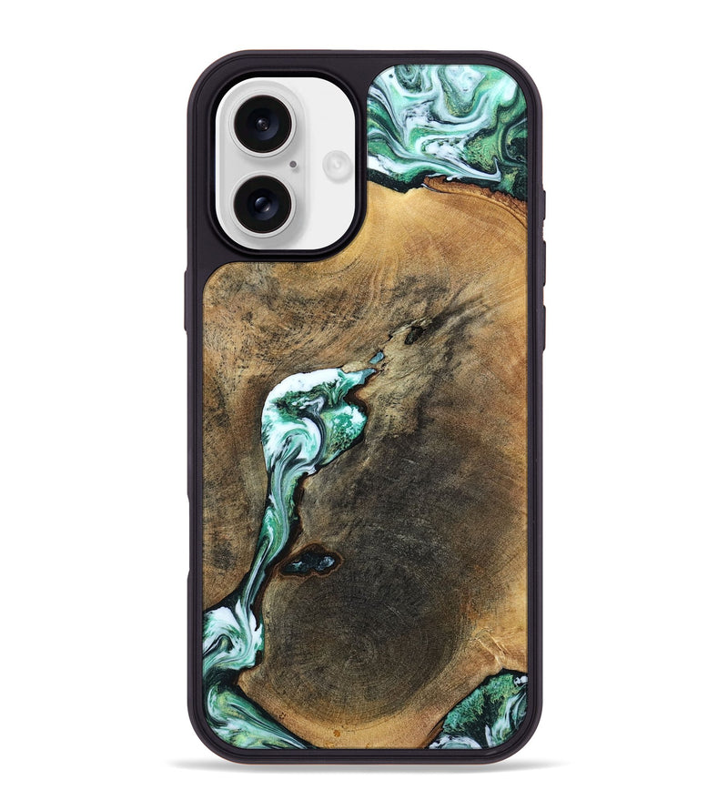 iPhone 16 Plus Wood Phone Case - Sol (Green, 798258)