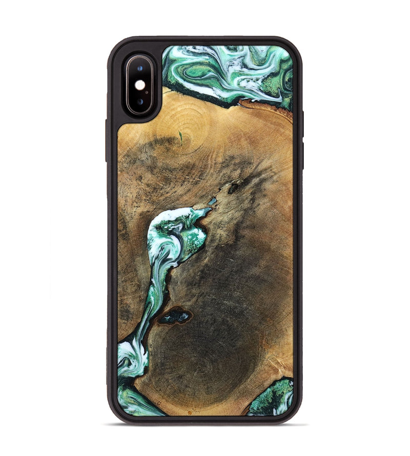 iPhone Xs Max Wood Phone Case - Sol (Green, 798258)