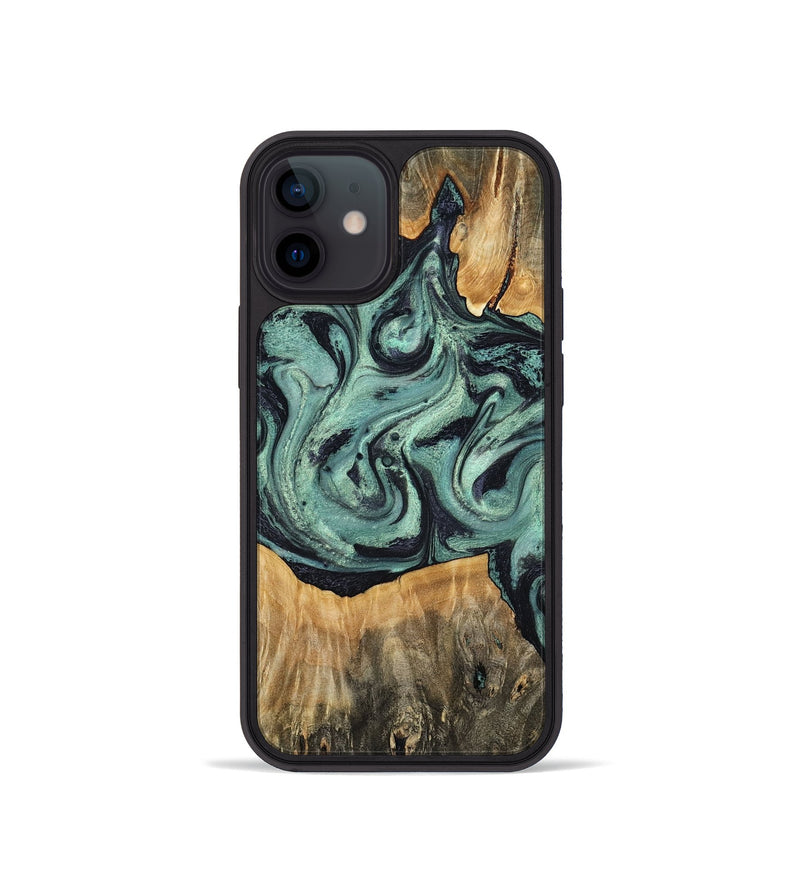 iPhone 12 mini Wood Phone Case - Shiloh (Green, 798260)