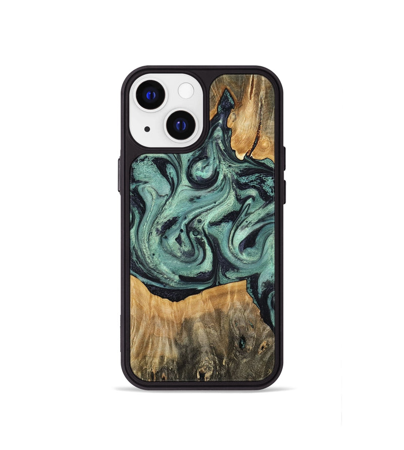 iPhone 13 mini Wood Phone Case - Shiloh (Green, 798260)