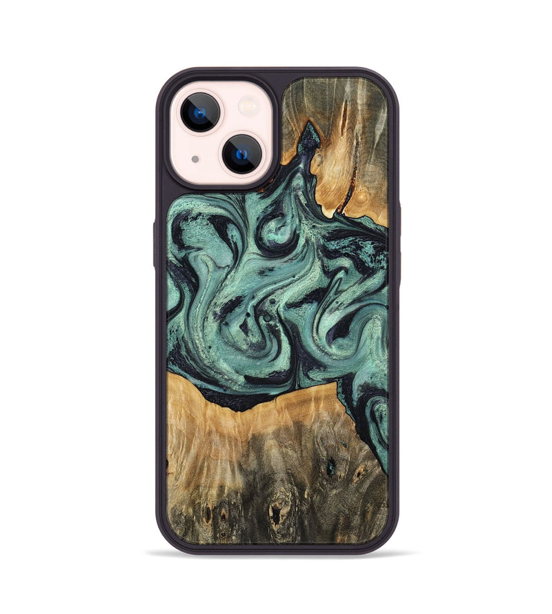 iPhone 14 Wood Phone Case - Shiloh (Green, 798260)