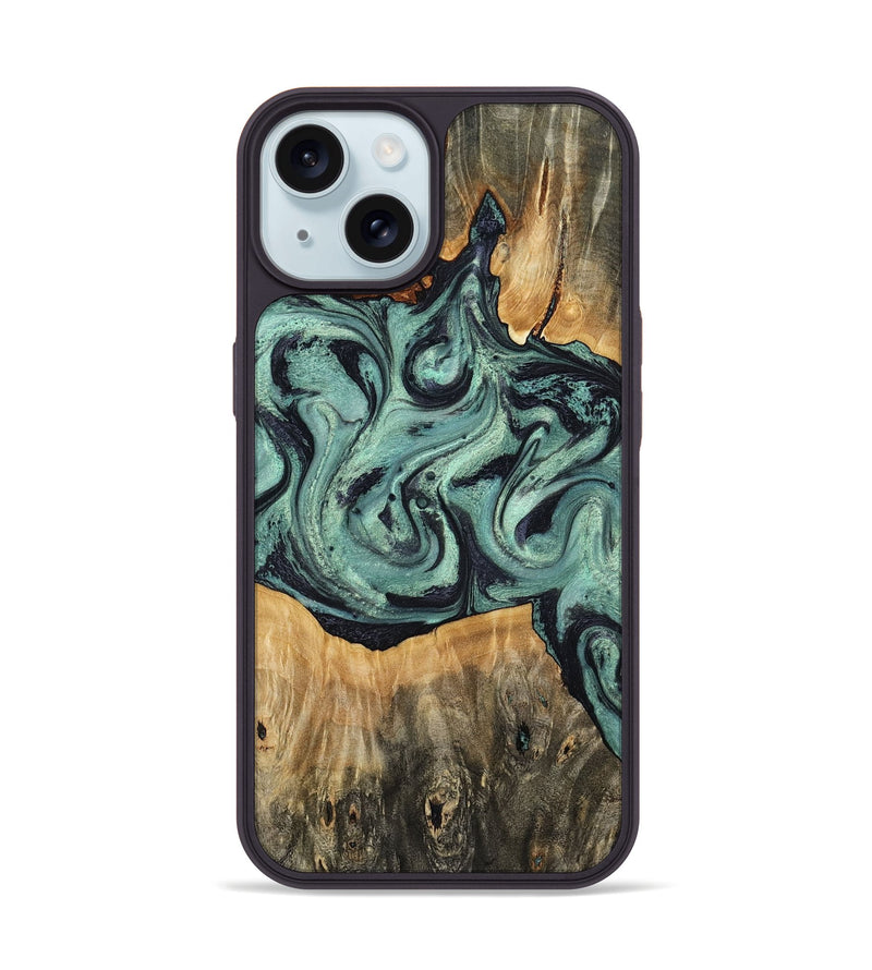 iPhone 15 Wood Phone Case - Shiloh (Green, 798260)