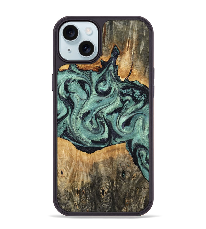 iPhone 15 Plus Wood Phone Case - Shiloh (Green, 798260)