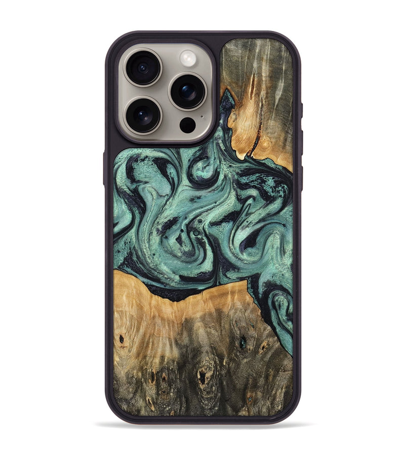 iPhone 15 Pro Max Wood Phone Case - Shiloh (Green, 798260)
