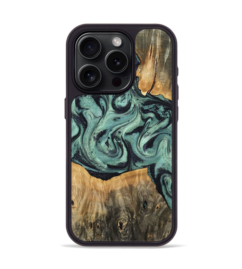 iPhone 15 Pro Wood Phone Case - Shiloh (Green, 798260)
