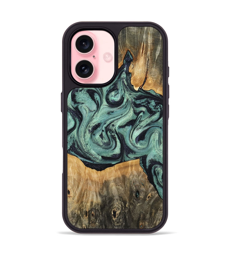 iPhone 16 Wood Phone Case - Shiloh (Green, 798260)