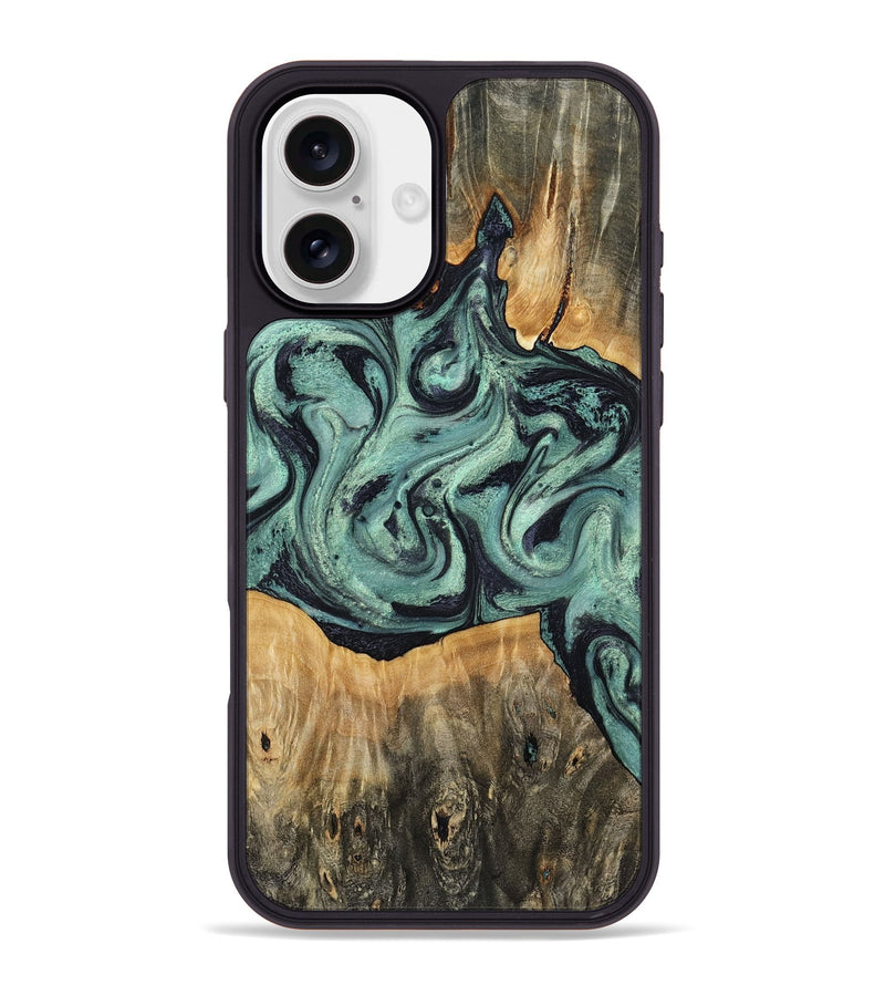 iPhone 16 Plus Wood Phone Case - Shiloh (Green, 798260)